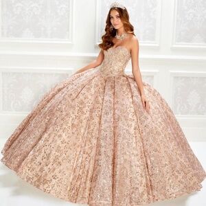 Princesa by Ariana Vara PR22022 Novelty Allover Lace Gown